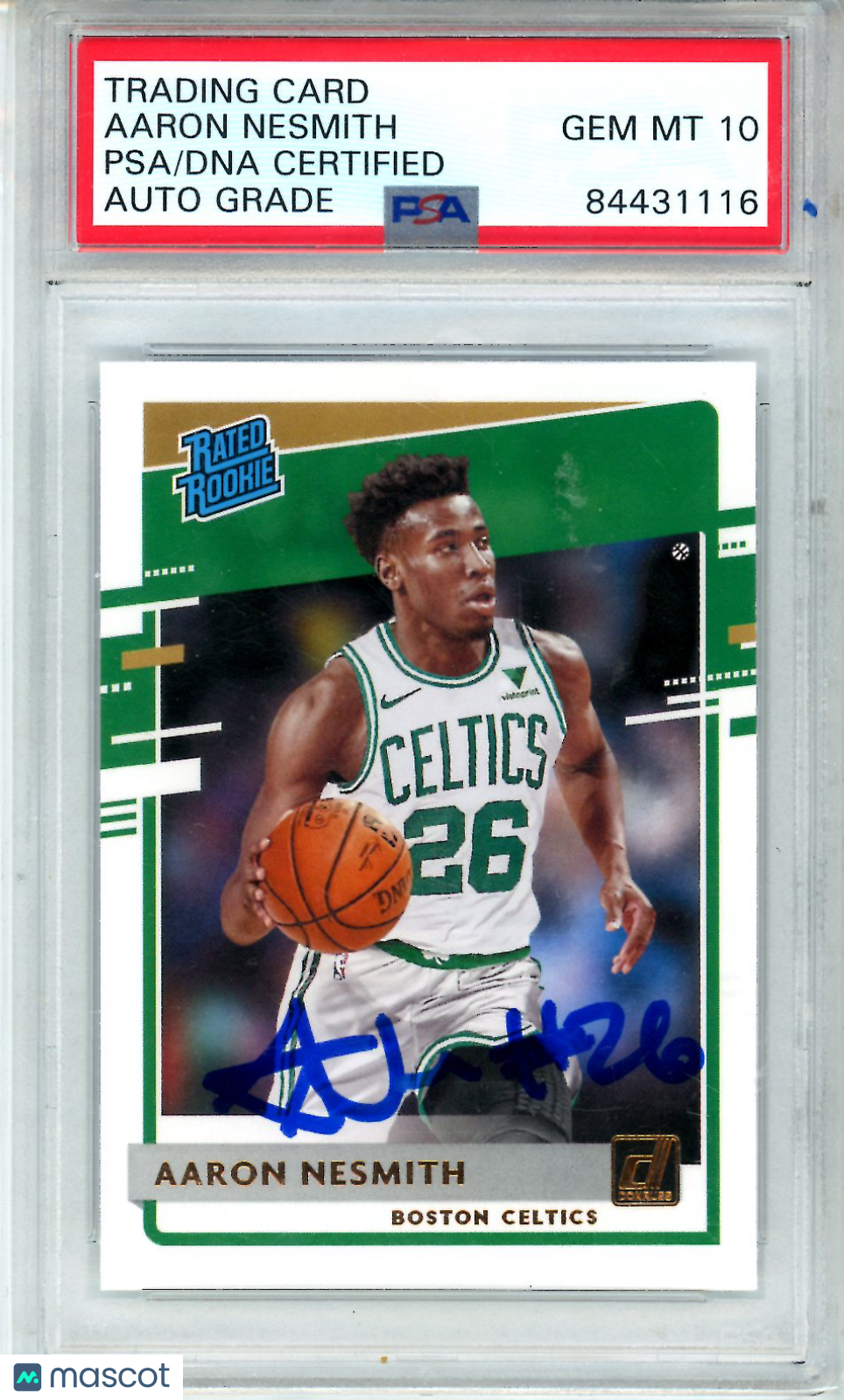 2020-21 Donruss Rated Rookies Aaron Nesmith PSA/DNA 10 GEM MINT On Card AUTO