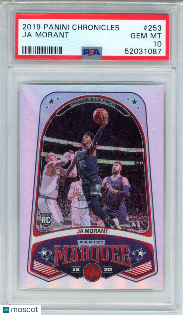 2019 Panini Chronicles Ja Morant #253 PSA 10 Basketball