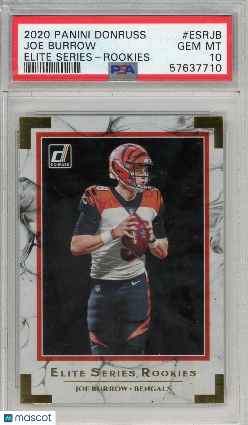 2020 Panini Donruss Elite Series Joe Burrow Rookies PSA 10 GEM MINT RC