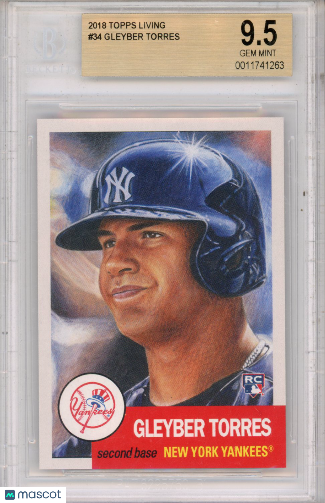 2018 Topps Living Gleyber Torres /28,550 #34 BGS 9.5