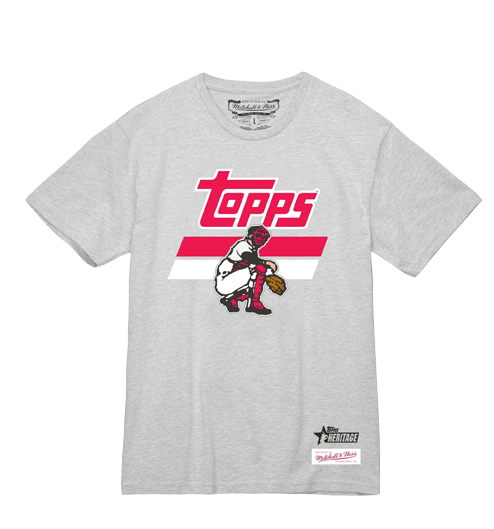 Topps Heritage Grey Stripe Catcher Tee T-Shirt (In-Store Only)
