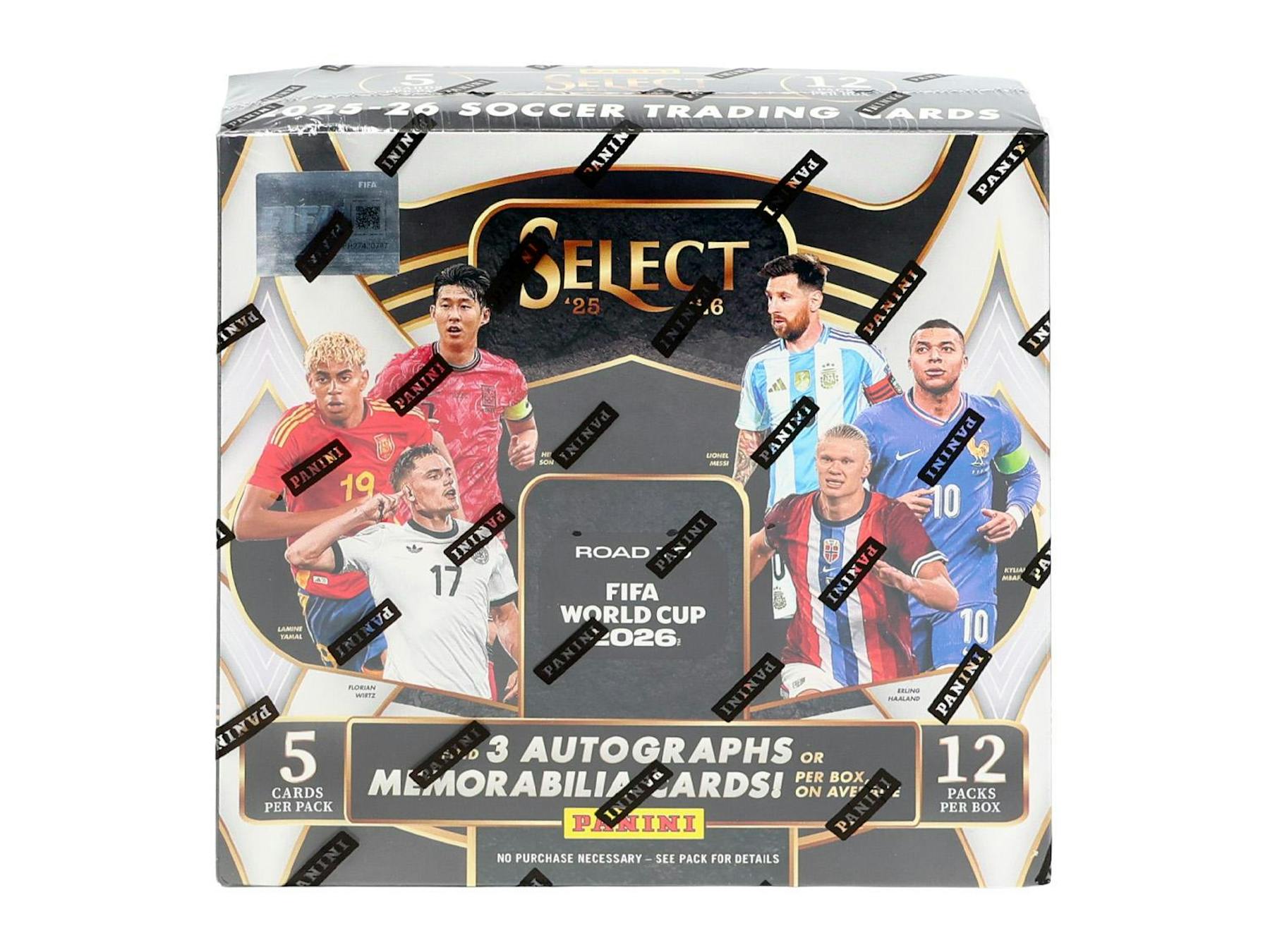 2025/26 Panini Select Road to FIFA World Cup Soccer Hobby Box (3 Auto or Mem)