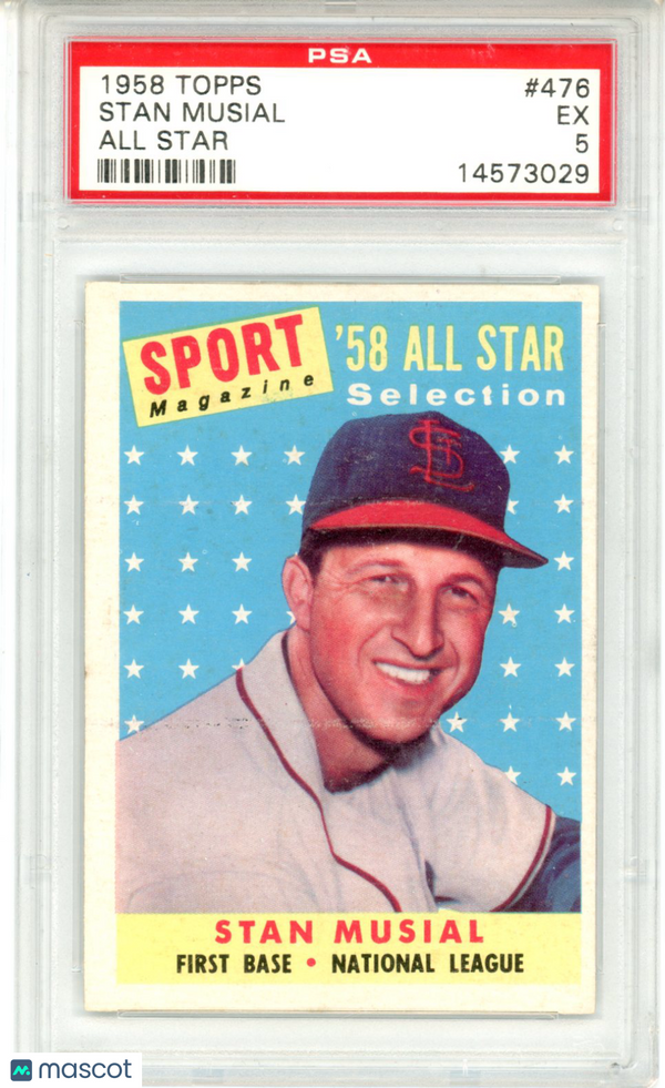 1958 Topps Stan Musial #476 PSA 5 Baseball