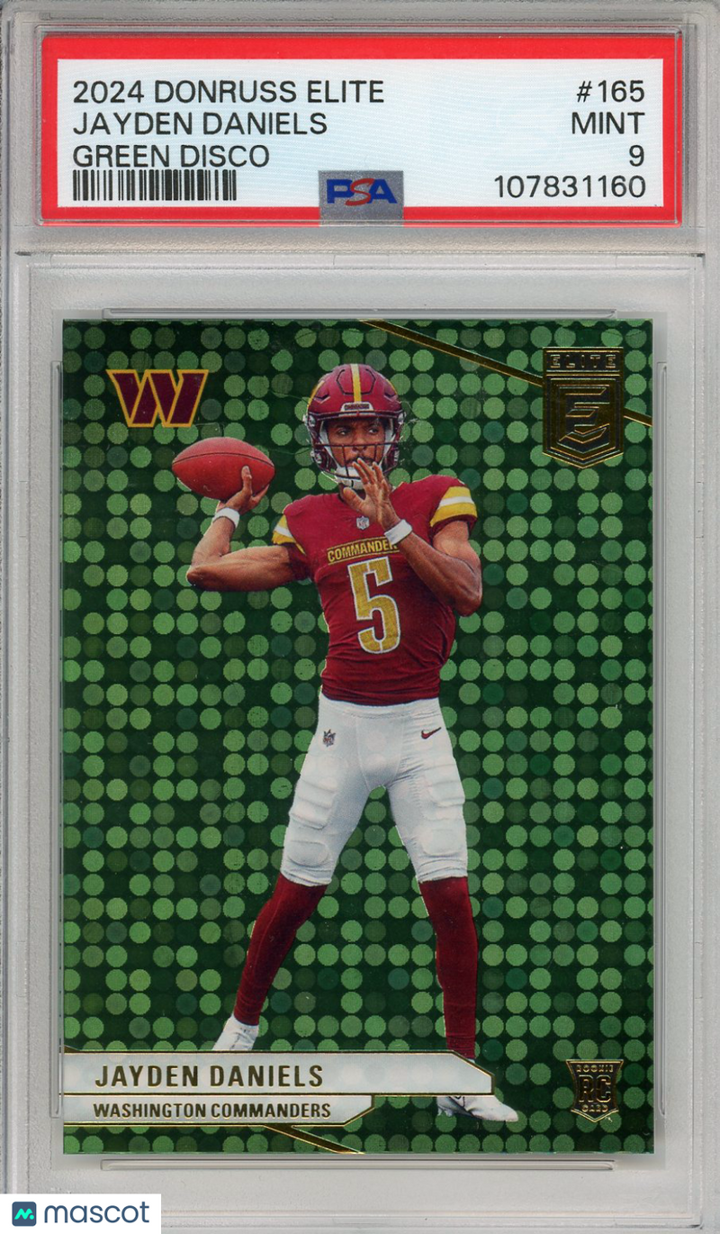 2024 Panini Donruss Elite Jayden Daniels Green Disco