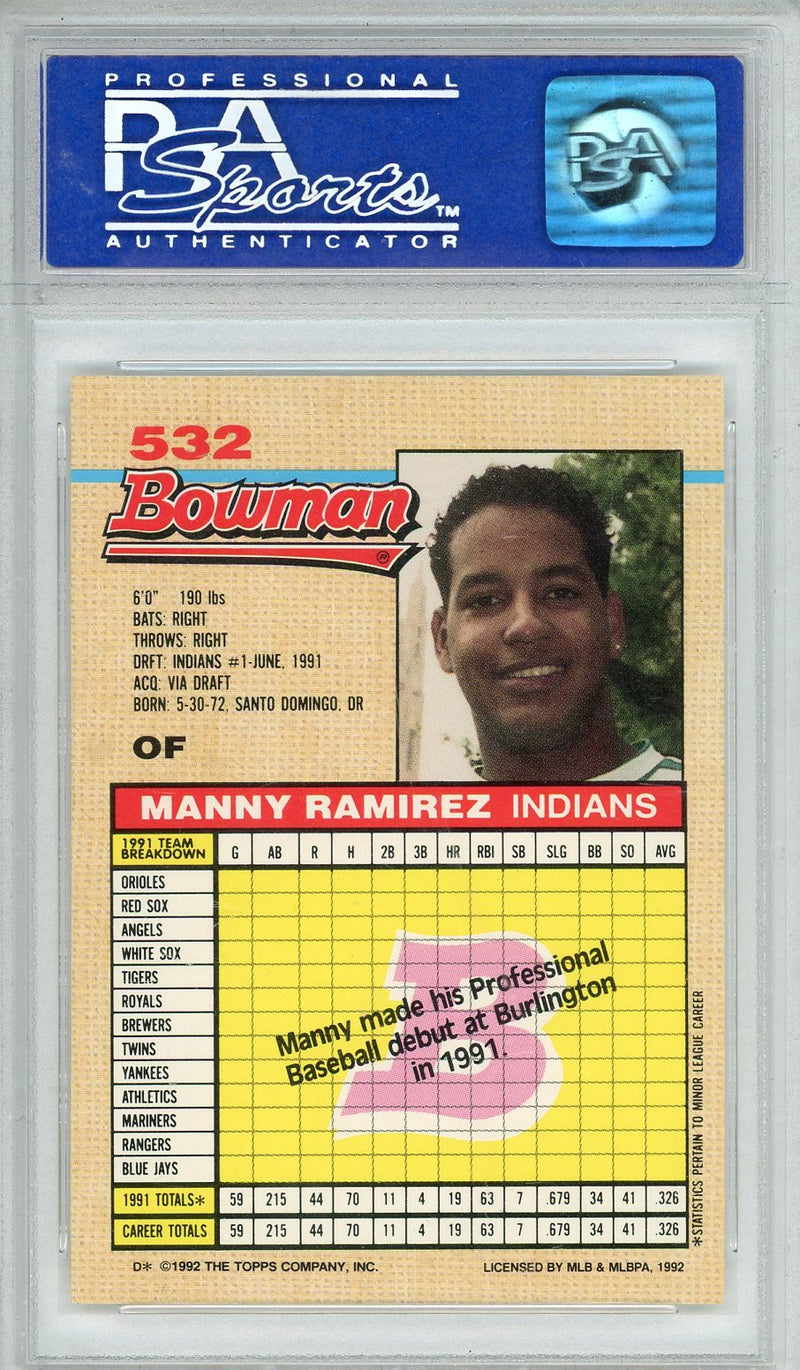 1992 Bowman Manny Ramirez