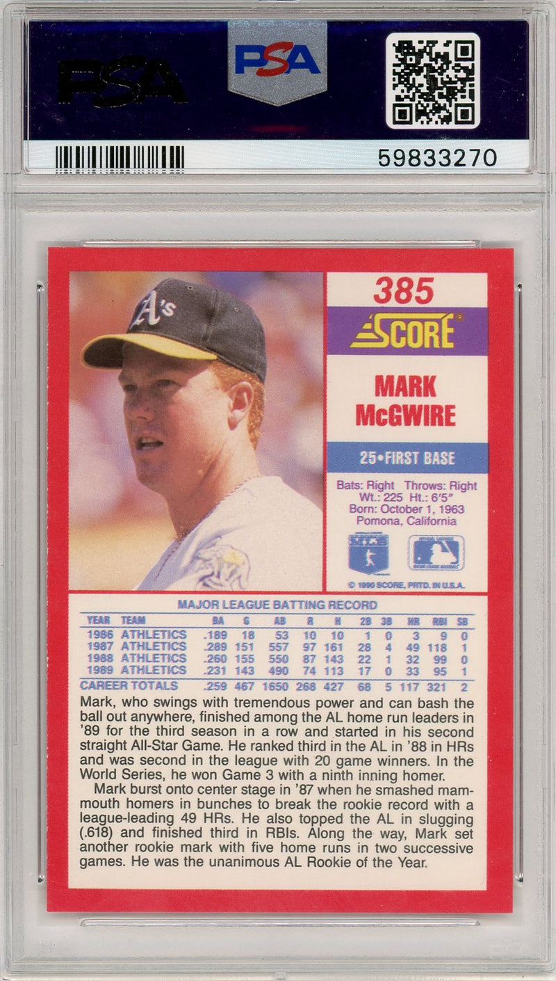 1990 Score Mark McGwire