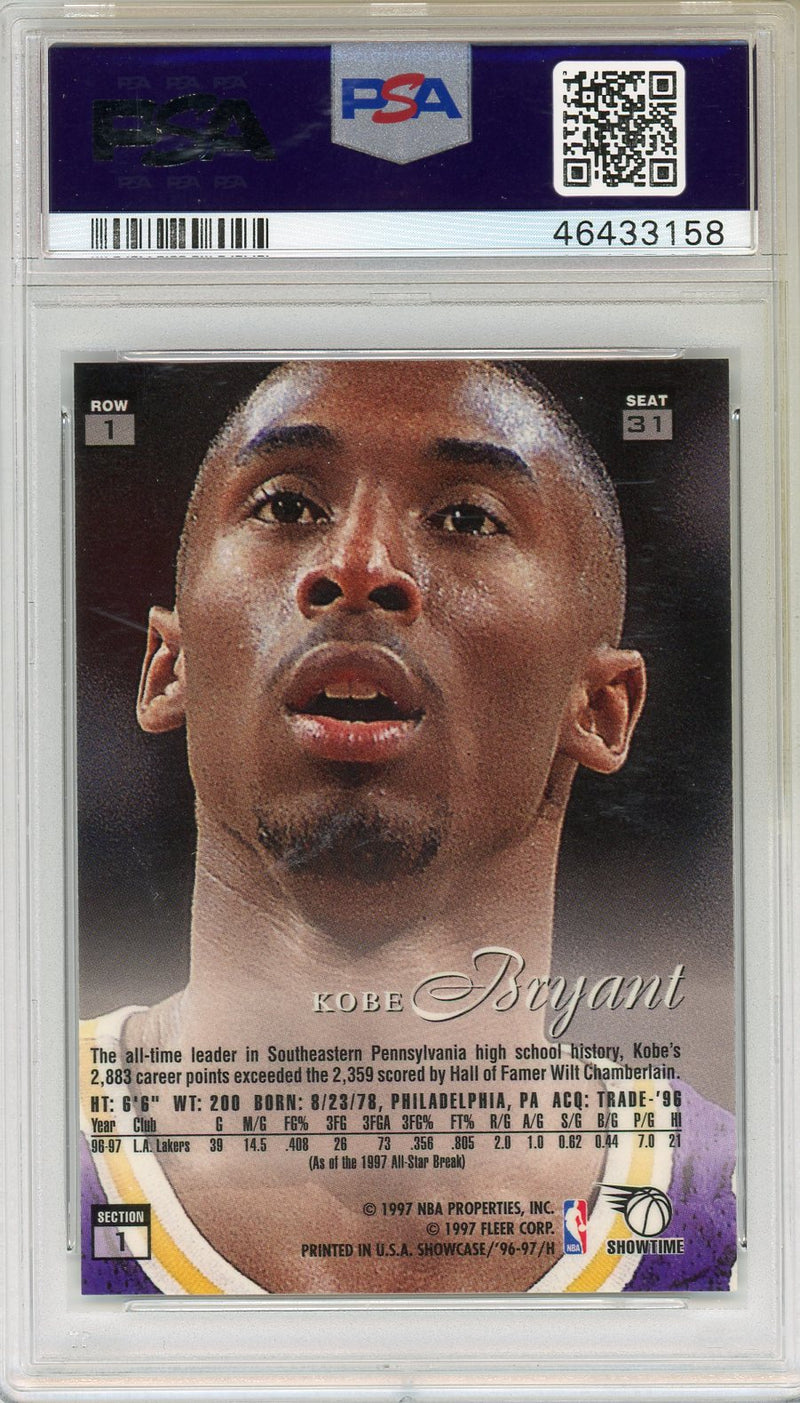 1996 Flair Showcase Kobe Bryant Row 1