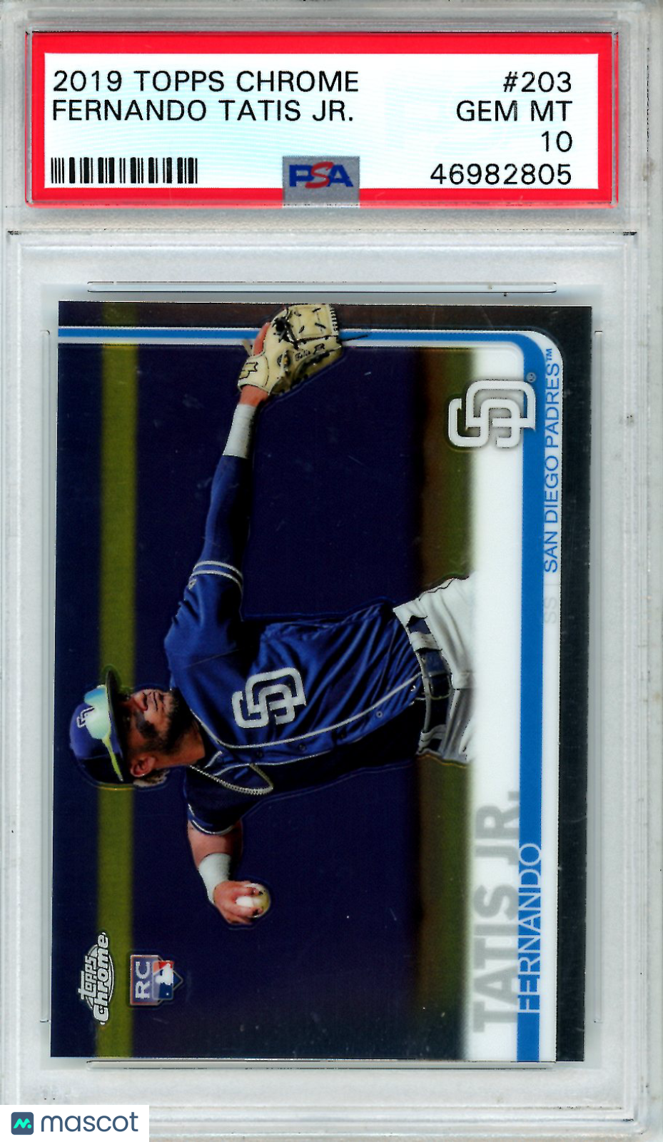 2019 Topps Chrome Fernando Tatis JR. Rookie #203 PSA 10 GEM MINT