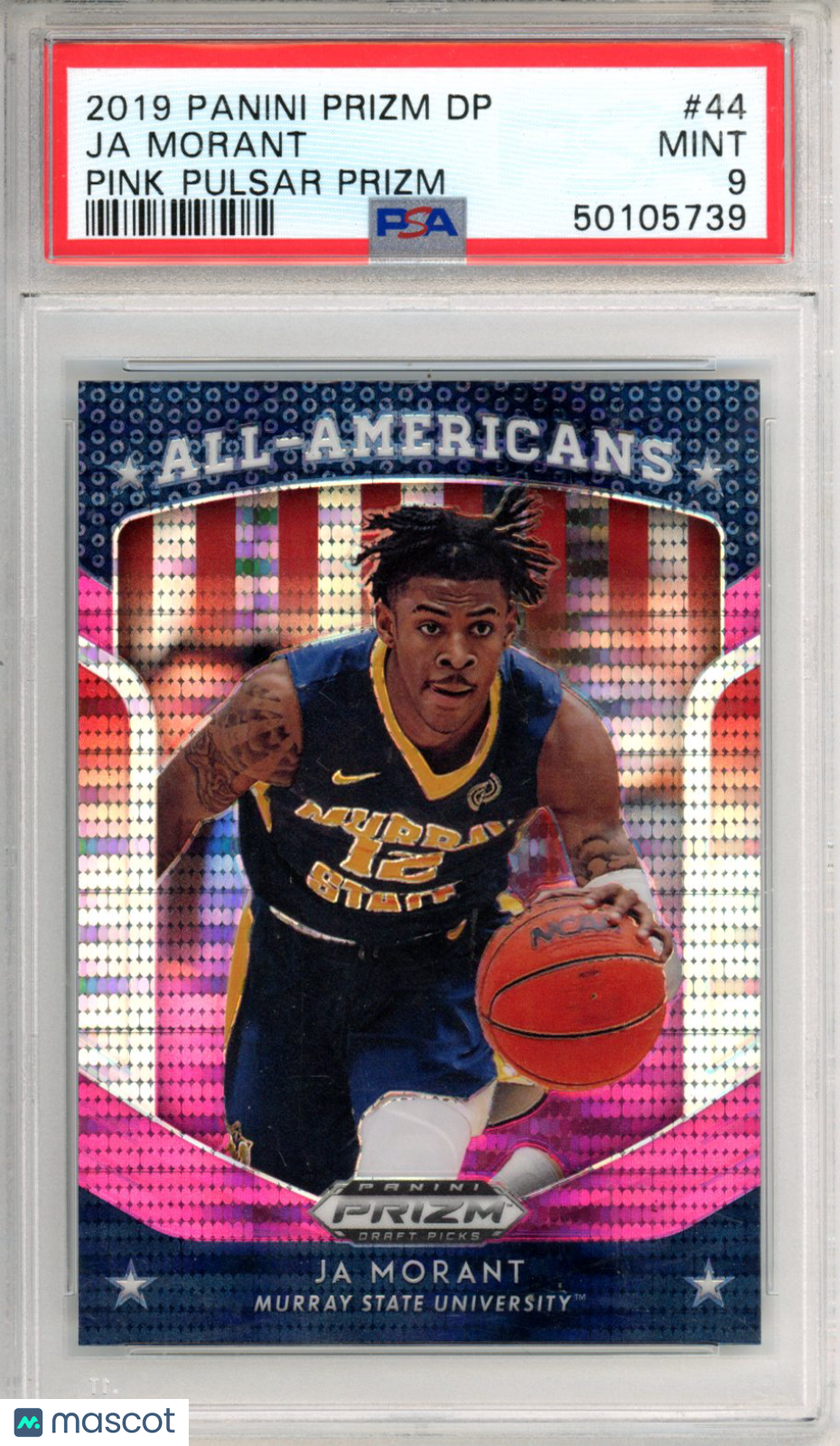 2019 Prizm Draft Picks Ja Morant Pink Pulsar Rookie #44 PSA 9 Memphis Grizzlies