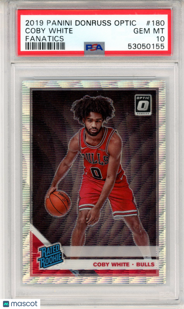 2019 Panini Donruss Optic Coby White #180 PSA 10 Basketball