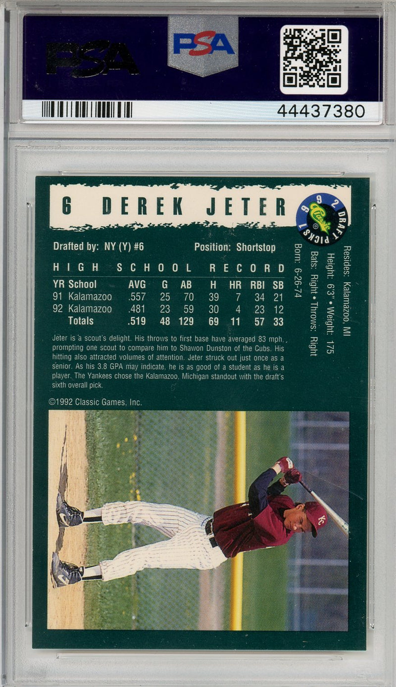 1992 Classic Draft Picks Derek Jeter