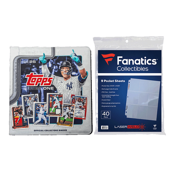 BUNDLE 2025 Topps Series 1 Official Collectors Binder with 40 9-Pocket Pages