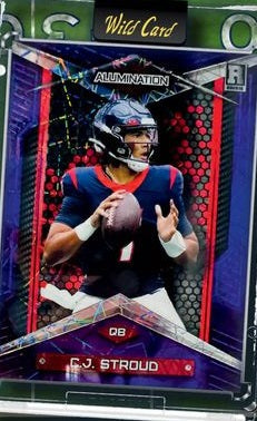 2023 Wild Card ALUMINATION Rookie Special Edition NFL ROY Football Card Pack  (Low Numbered RC in Each Pack) CJ Stroud