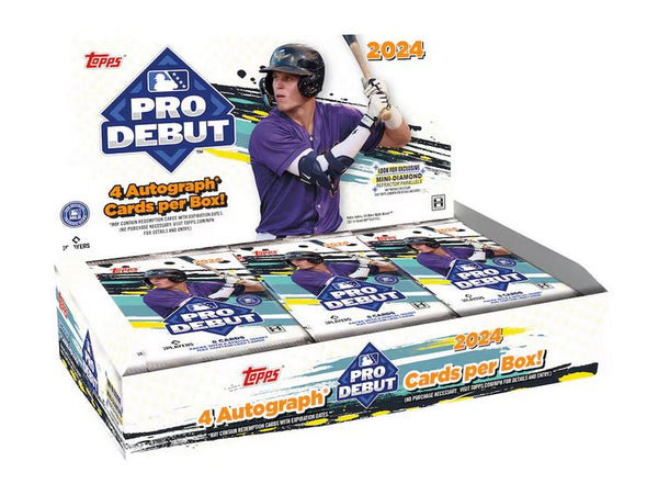 2024 Topps Pro Debut Baseball Hobby Box (4 Autographs)