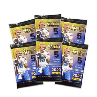 2023 Panini NFL Select Draft Picks Football Trading Card Blaster Box (Gold Lazer Prizms)