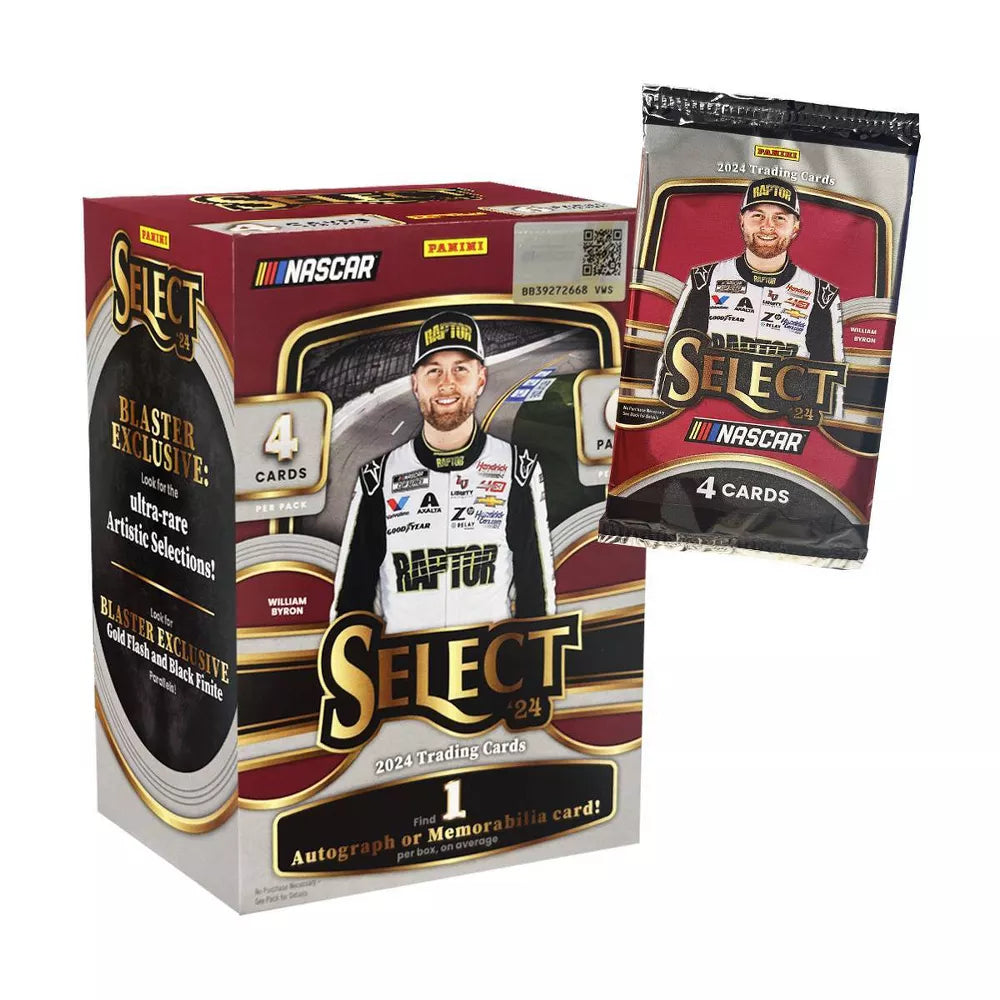 2024 Panini NASCAR Select Auto Racing Trading Card Blaster Box (1 Auto / Mem)