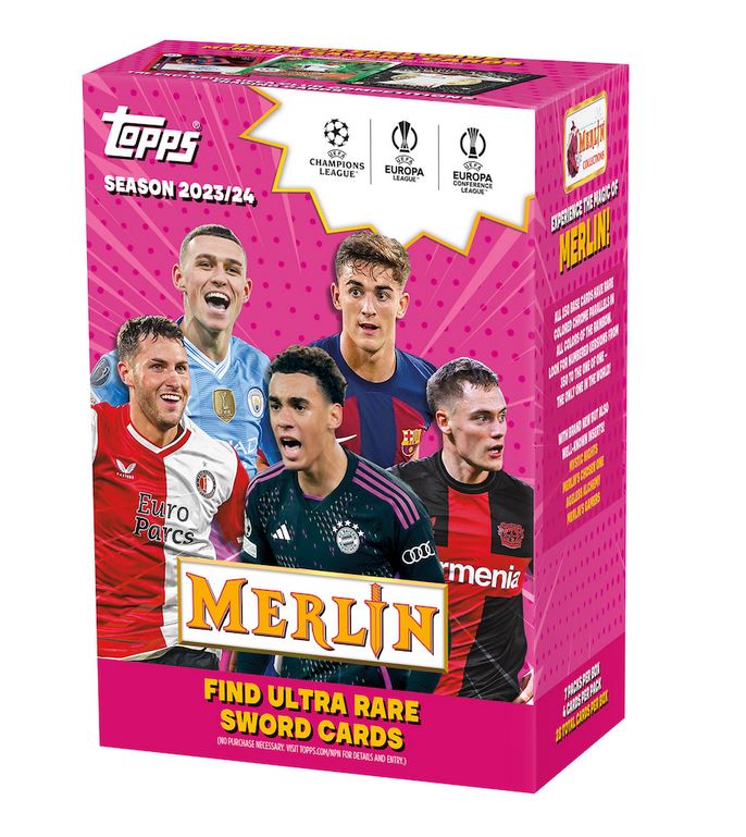 2023/24 Topps Chrome Merlin UEFA Club Competitions Soccer Blaster Value Box (Aqua Prism) Yamal Rookie Card? Sep 20th