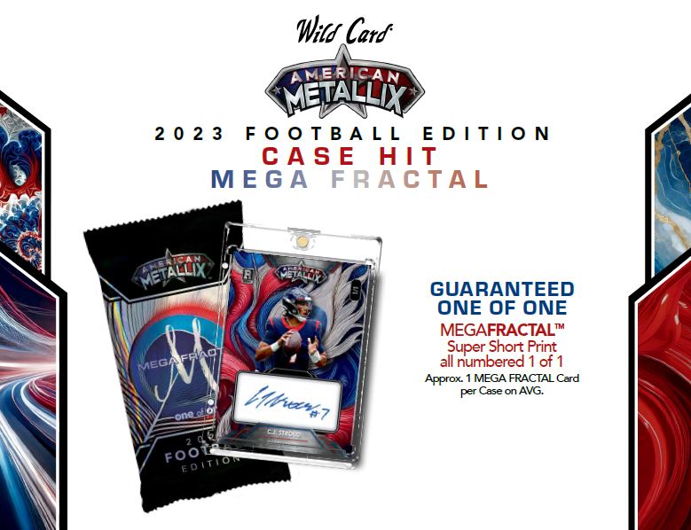 ONE RANDOM AUTO PACK from 2023 Wild Card American Football Metallix SEALED HOBBY BOX