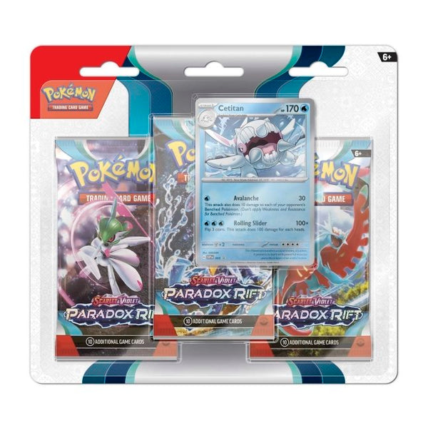 Pokémon TCG: Scarlet & Violet-Paradox Rift 3 Booster Packs & Cetitan Promo Card