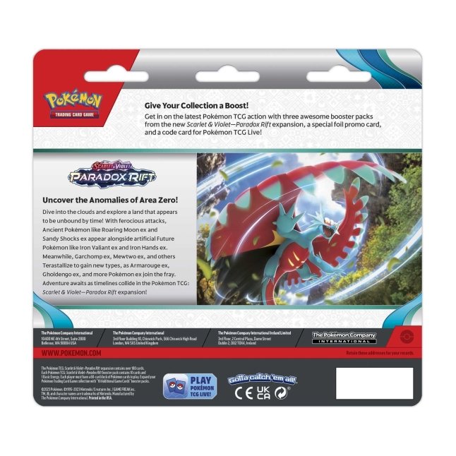 Pokémon TCG: Scarlet & Violet-Paradox Rift 3 Booster Packs & Arctibax Promo Card