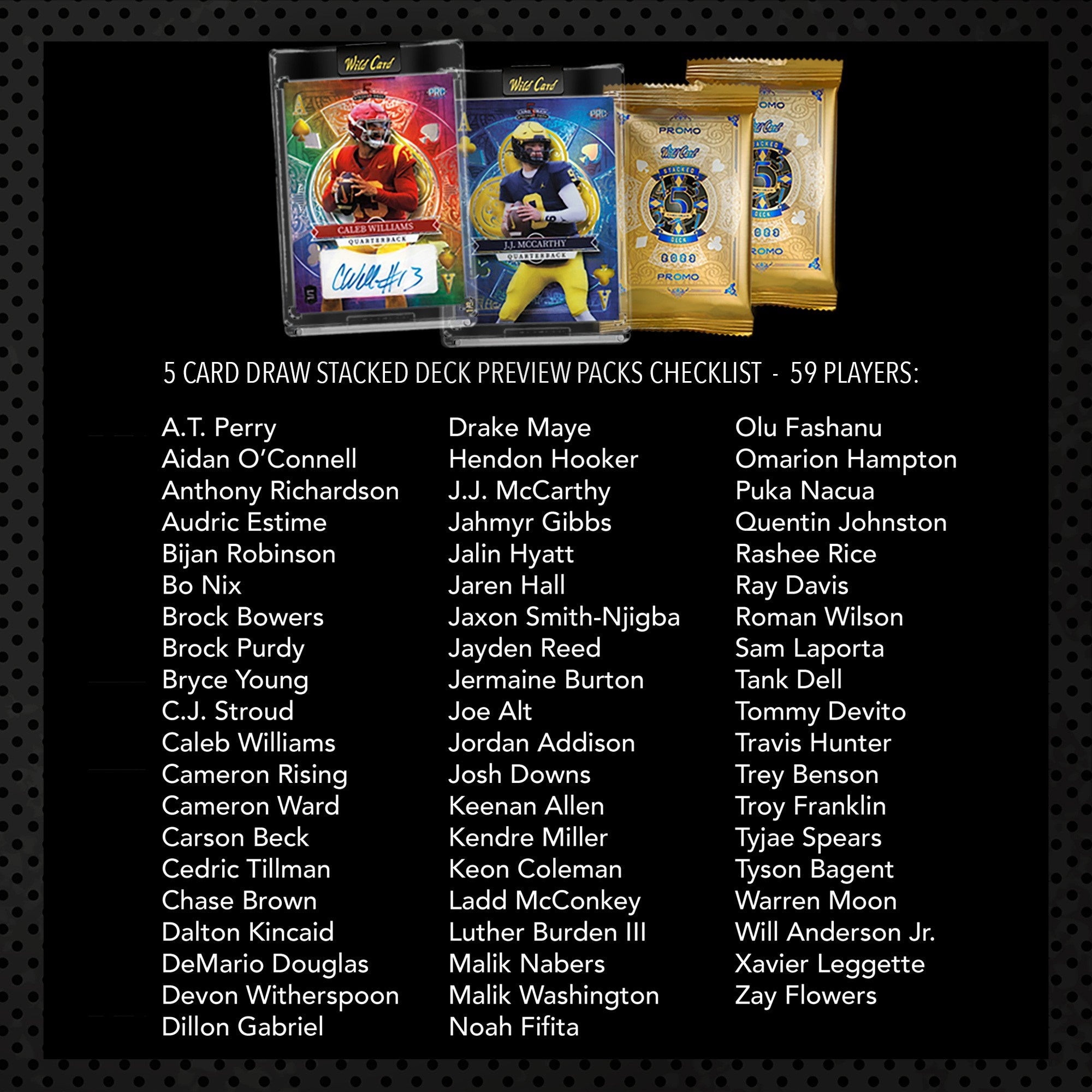 PREVIEW PACK! 2023 Wild Card Five Card Draw Stacked Deck Football Hobb