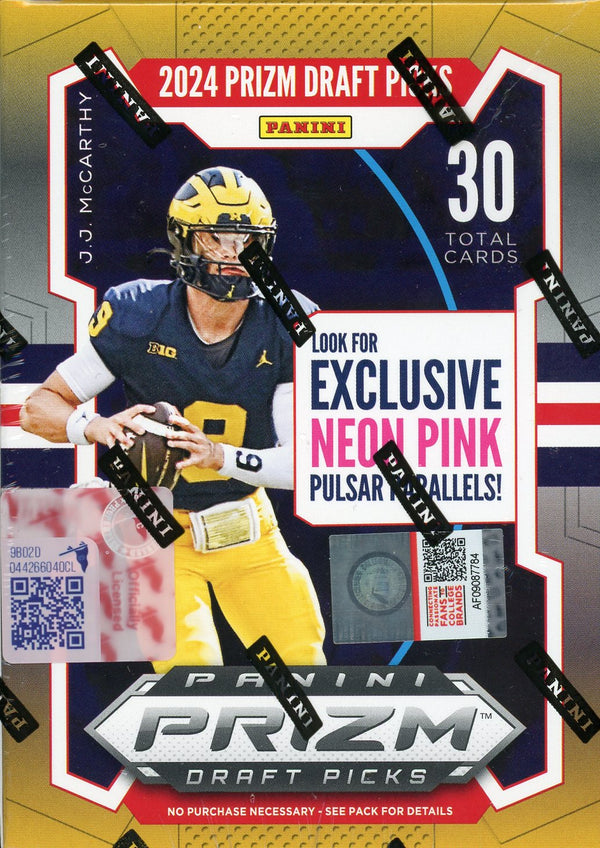 HOBBY 2024 Panini Prizm Draft Picks Football Blaster Box (Neon Pink Parallels)