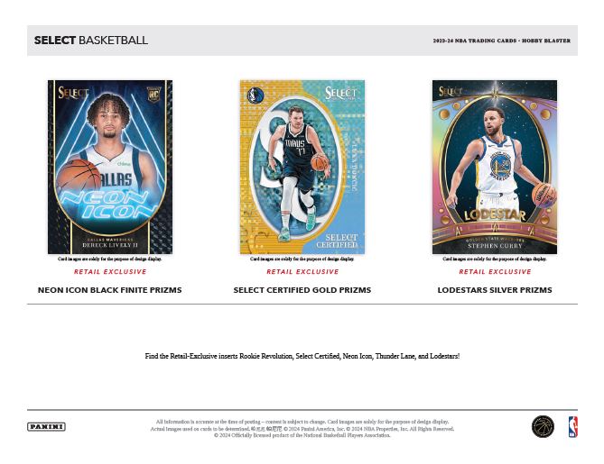 2023/24 Panini Select Basketball Hobby Exclusive Blaster Box (Green Ice Prizm Exclusive, Zebra / Tigers)