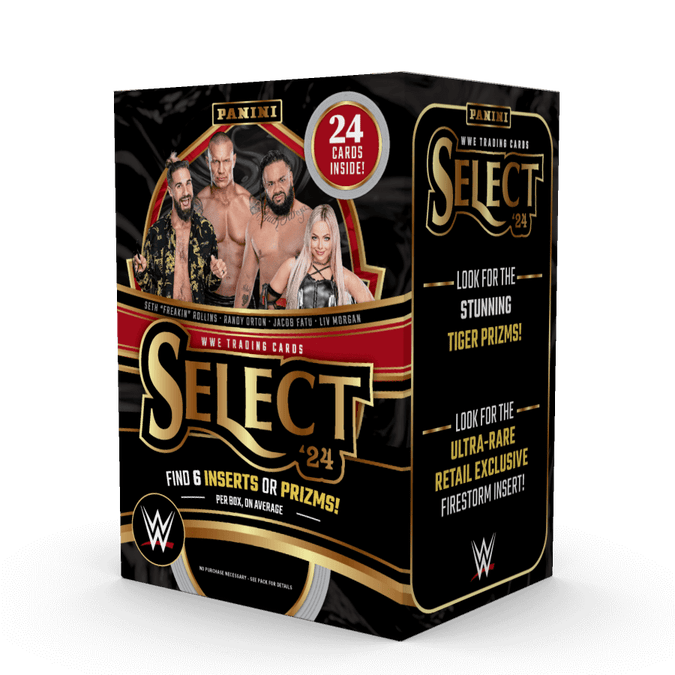 Retail 2024 Panini Select WWE Wrestling Hobby Blaster Box (6 Inserts/Prizms) Look for Tiger Prizms