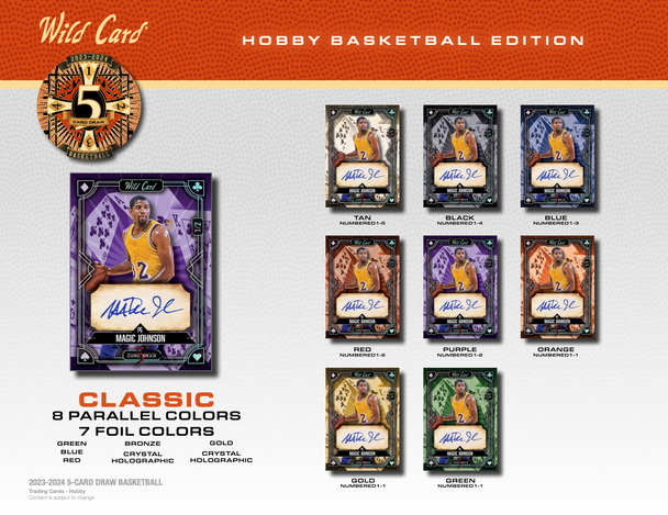 2023 Wild Card 5 Card Draw Stacked Deck Basketball Hobby Box (5 Autos) Five Card Stud NBA & NIL Signatures