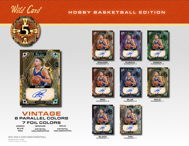 2023 Wild Card 5 Card Draw Stacked Deck Basketball Hobby Box (5 Autos) Five Card Stud NBA & NIL Signatures