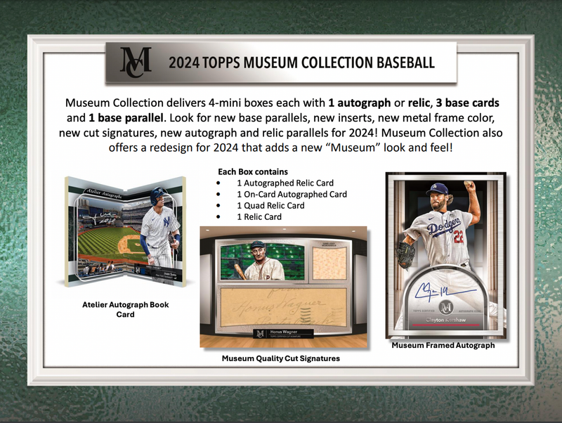 2024 Topps Museum Collection MLB Baseball Hobby Box Sealed