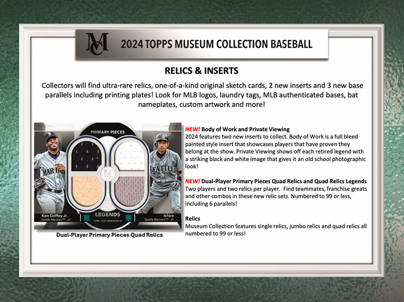 2024 Topps Museum Collection MLB Baseball Hobby Box Sealed