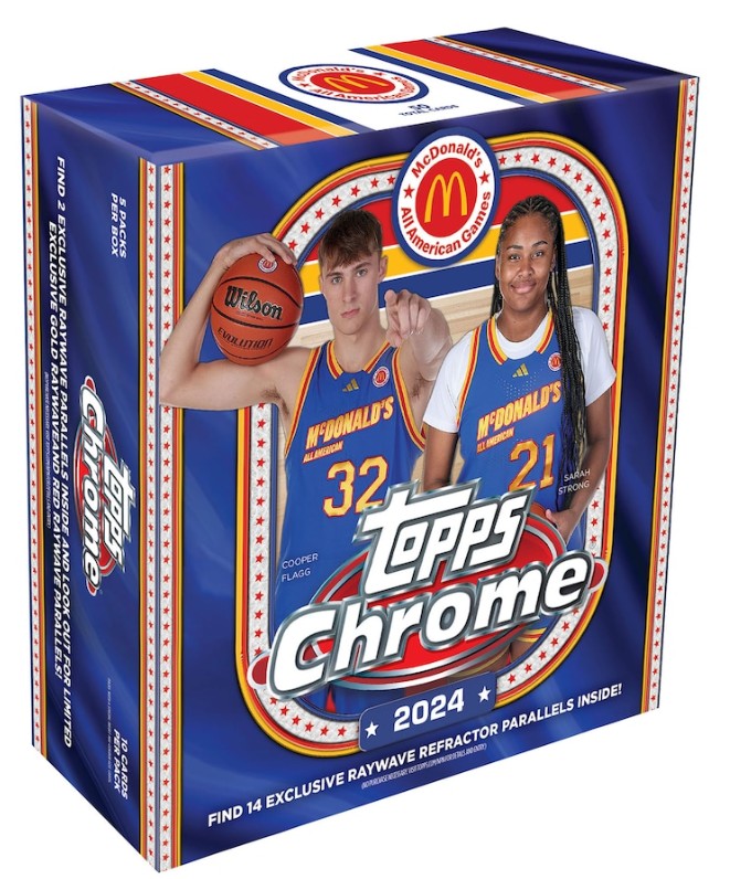 2024 Topps Chrome McDonald's All American Basketball Mega Box (Cooper Flag)