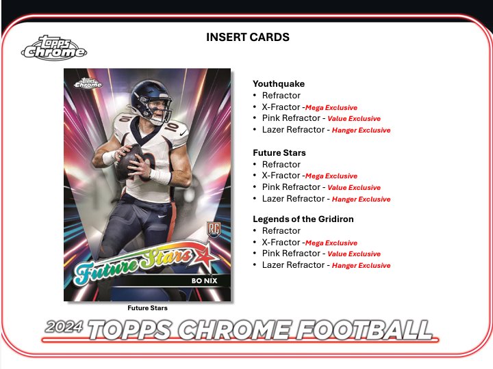 2024 Topps Chrome Football Mega Box SE (11 Refractors)