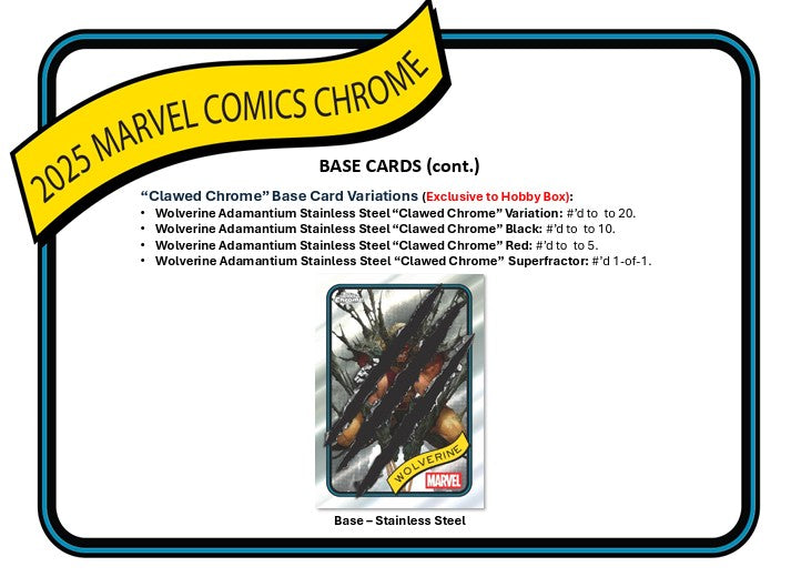 2025 Topps Marvel Chrome Blaster Box (Iron Man Gold Insert)(June 16th)