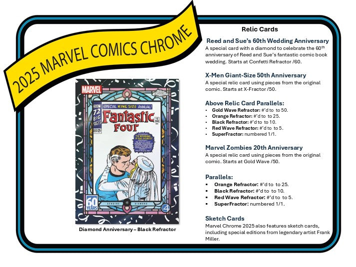 2025 Topps Marvel Chrome Blaster Box (Iron Man Gold Insert)(June 16th)