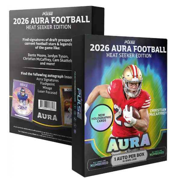 2026 Pulse Aura Chrome Football Heat Seeker Edition (1 Auto)