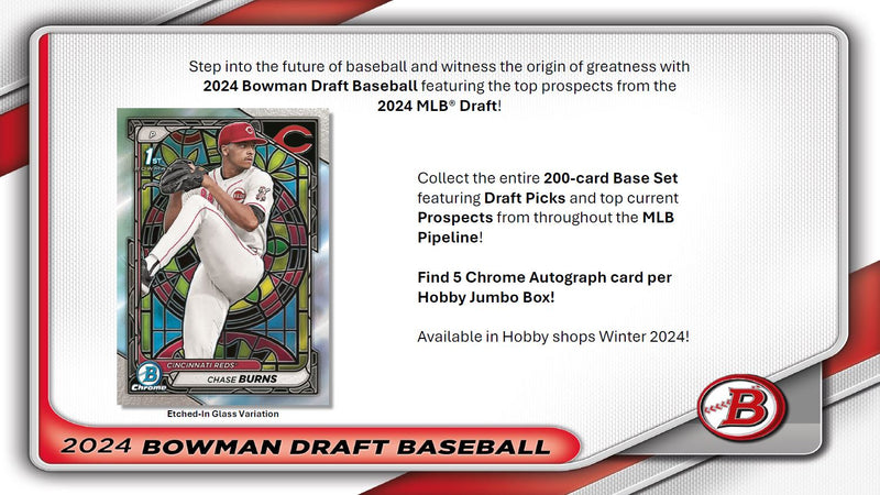 2024 Bowman Draft MLB Baseball Super Jumbo Box (5 Autos) Dec 4th