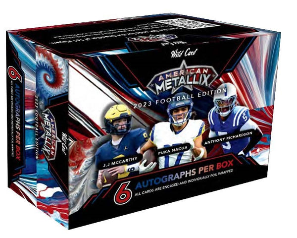 2023 Wild Card American Football Metallix SEALED HOBBY BOX (6 Autos) (Stroud RC AU?)