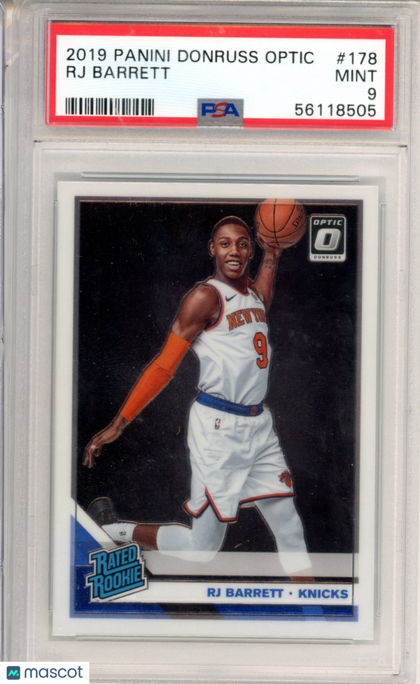 2019 Panini Donruss Optic RJ Barrett #178 PSA 9 Basketball