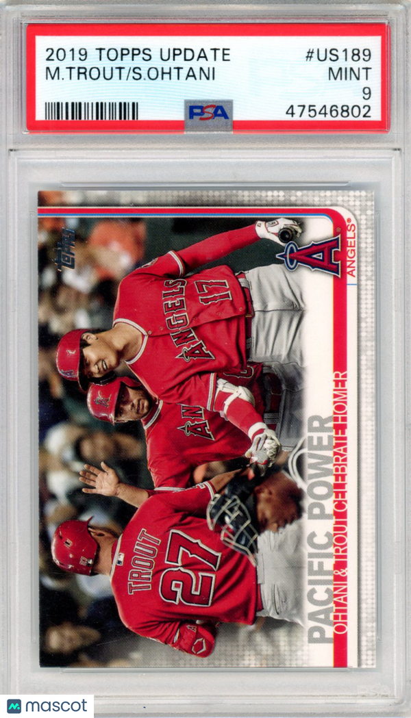 2019 Topps Update M. Trout #US189 PSA 9 Baseball