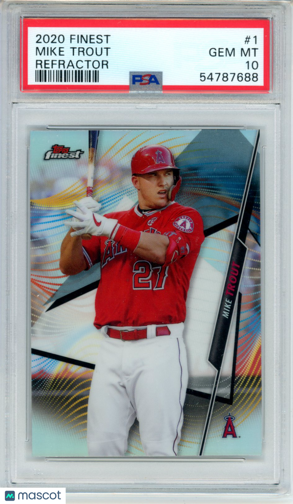 2020 Finest Mike Trout #1 PSA 10 Baseball