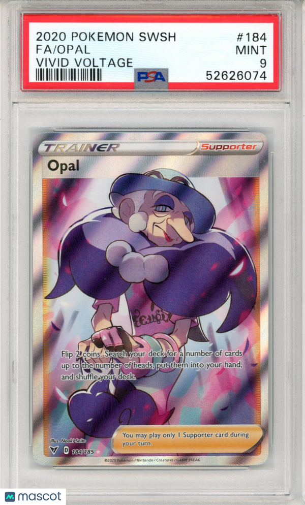 2020 PokéMon TCG Full Art Opal #184 PSA 9