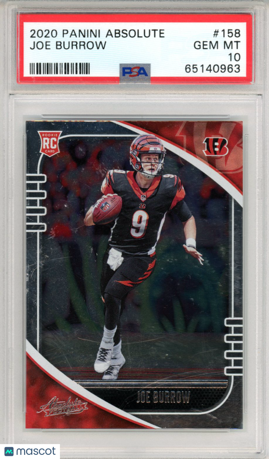 2020 Panini Absolute Joe Burrow #158 PSA 10