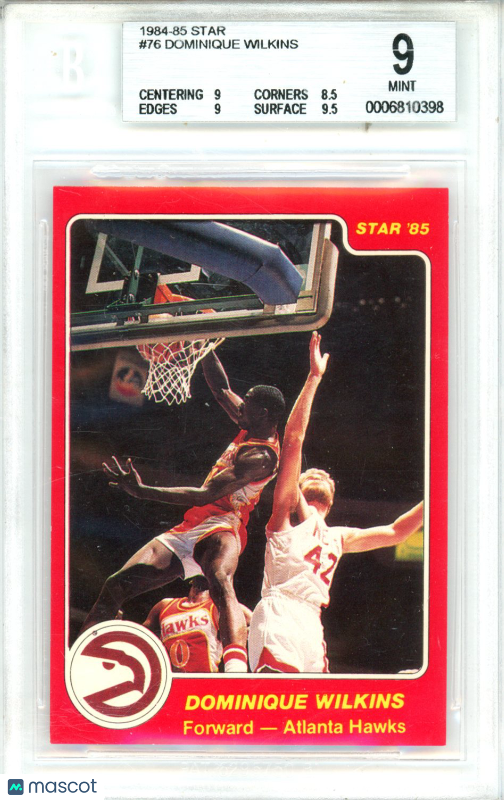 1984-85 Star Dominique Wilkins HOF BGS 9 #76