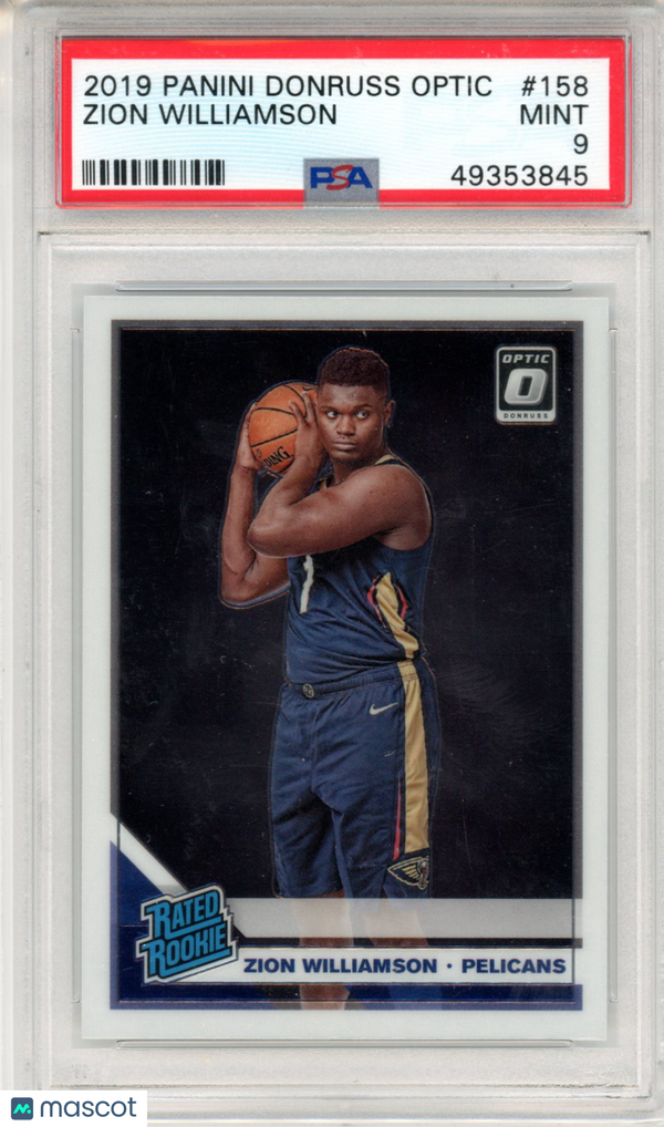 2019 Panini Donruss Optic Zion Williamson #158 PSA 9 Basketball