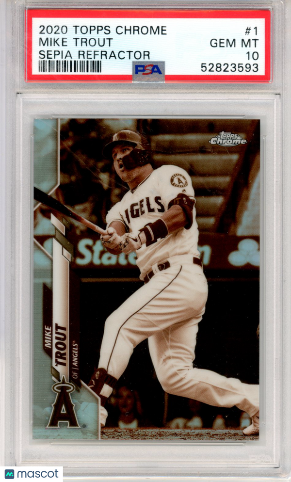 2020 Topps Chrome Mike Trout #1 PSA 10 Baseball