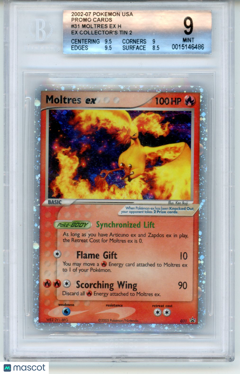 2002 Pokemon USA Promo Cards Moltres ex (H) (EX Collector's Tin 2)