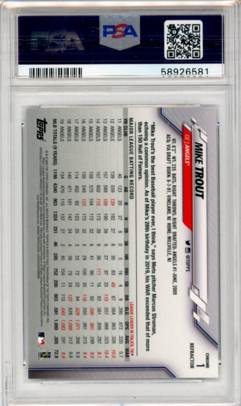 2020 Topps Chrome Mike Trout Refractor