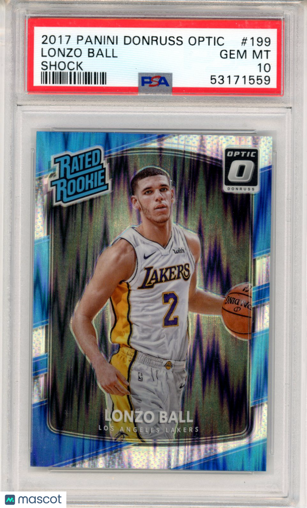 2017 Panini Donruss Optic Lonzo Ball #199 PSA 10 Basketball